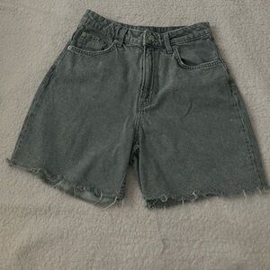 Women's Green Denim Shorts